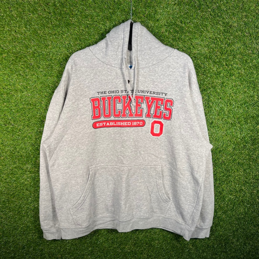 NCAA Ohio State University Buckeyes Hoodie Gray XL Pullover Sweatshirt